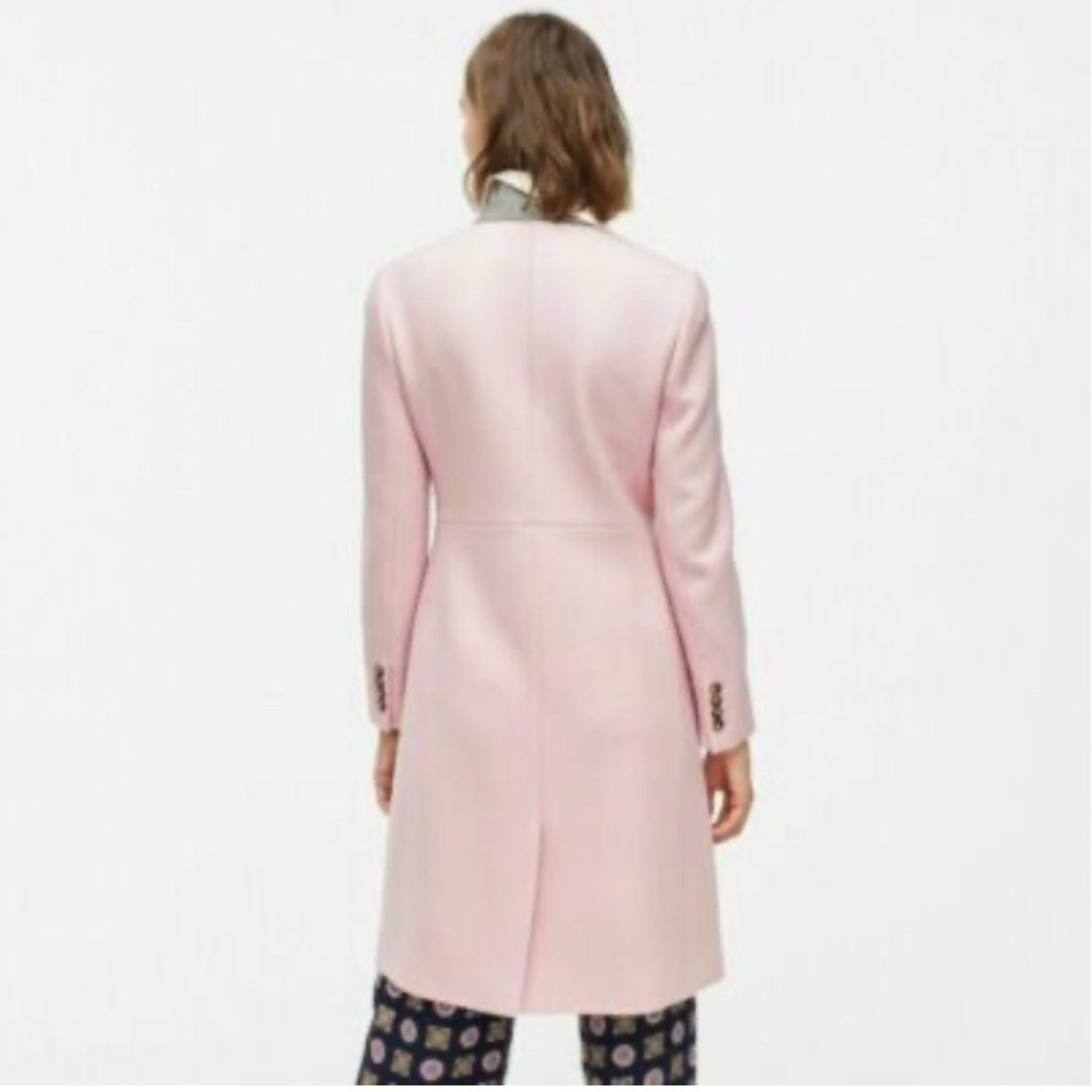 J. Crew New! Double Serge Wool Pink Coat - Picture 3 of 7